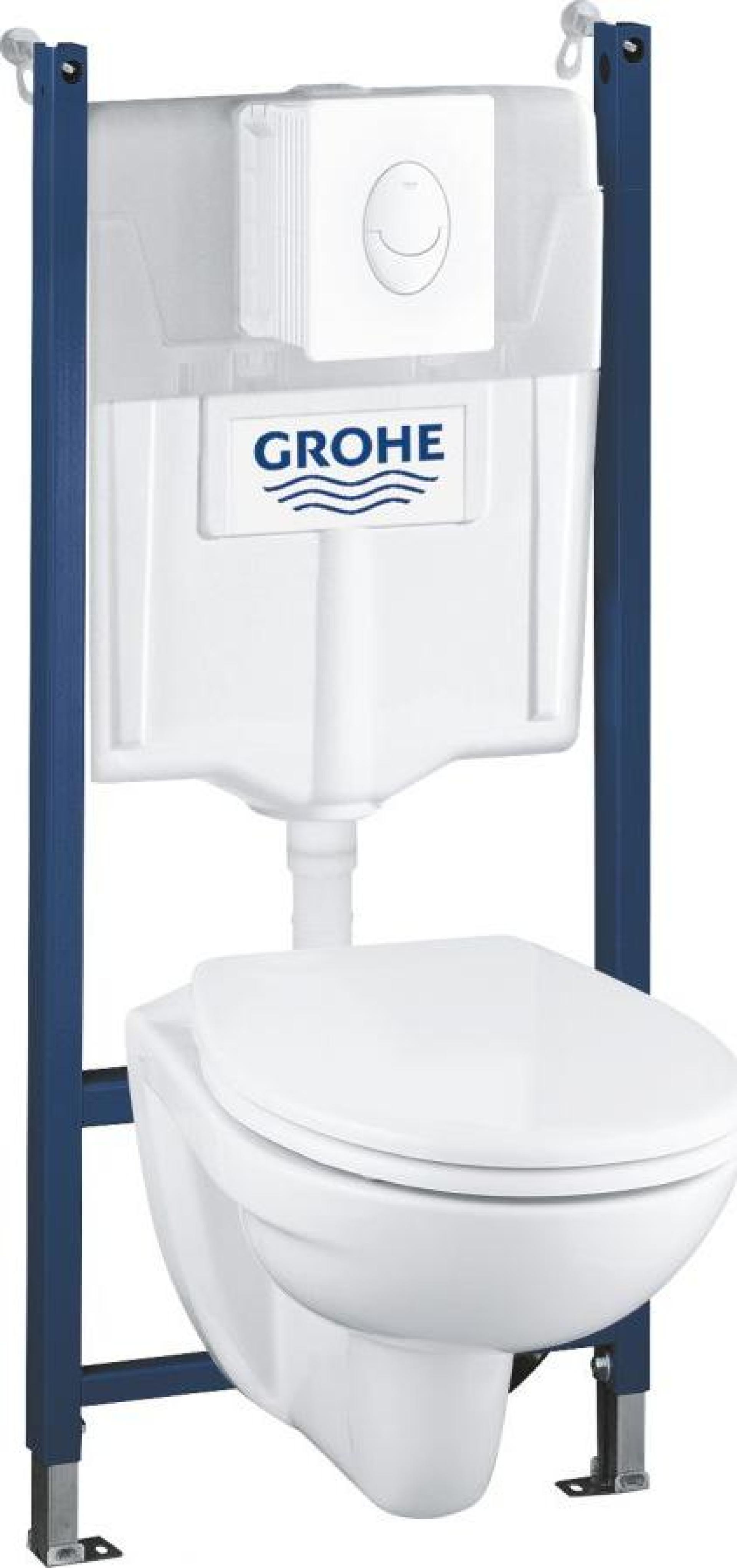 Инсталляция с унитазом и клавишей с сиденьем микролифт Grohe Solido Ceramic 39398000